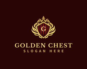 Decorative Crown Shield logo design