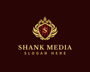 Decorative Crown Shield logo design