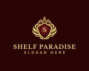 Decorative Crown Shield logo design