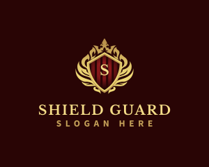 Decorative Crown Shield logo design