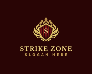 Decorative Crown Shield logo design