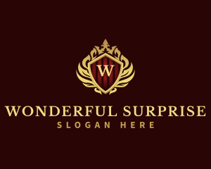 Decorative Crown Shield logo design