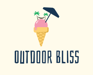 Ice Cream Beach  logo design