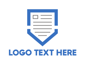Contract - Blue Shield Document logo design
