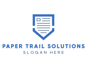 Document File Shield logo design