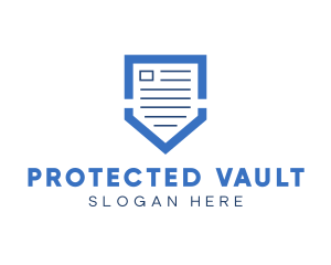 Document File Shield logo design