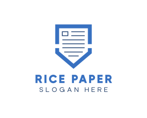 Document File Shield logo design