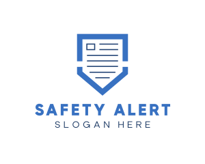 Document File Shield logo design