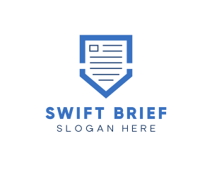 Document File Shield logo design