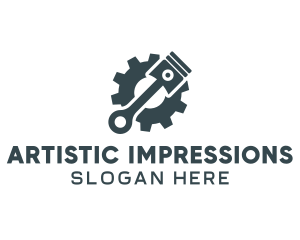 Piston Gear Mechanic logo design