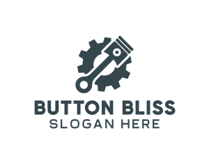 Piston Gear Mechanic logo design