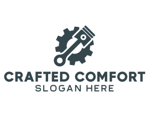 Piston Gear Mechanic logo design