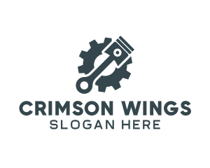 Piston Gear Mechanic logo design