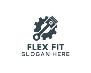 Piston Gear Mechanic logo design