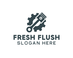 Piston Gear Mechanic logo design