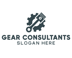 Piston Gear Mechanic logo design