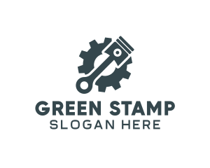 Piston Gear Mechanic logo design