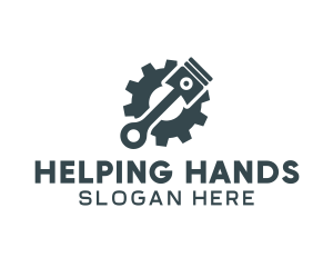 Piston Gear Mechanic logo design