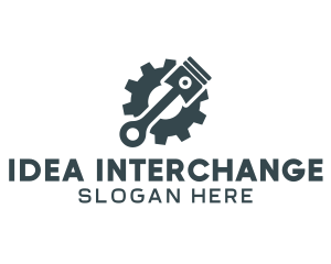 Piston Gear Mechanic logo design