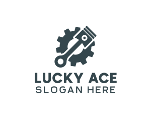 Piston Gear Mechanic logo design