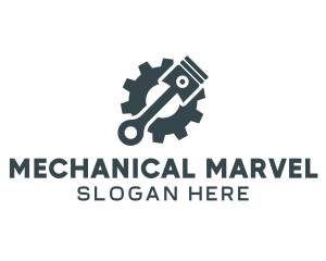 Piston Gear Mechanic logo design