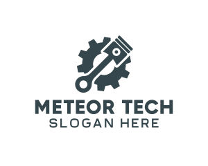 Piston Gear Mechanic logo design