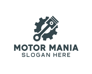 Piston Gear Mechanic logo design