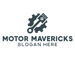 Piston Gear Mechanic logo design