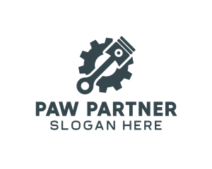 Piston Gear Mechanic logo design