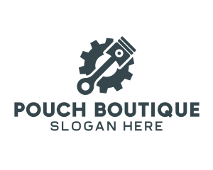 Piston Gear Mechanic logo design