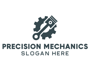 Piston Gear Mechanic logo design