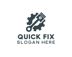 Piston Gear Mechanic logo design