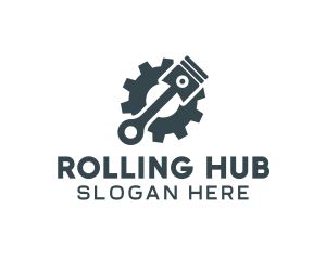 Piston Gear Mechanic logo design