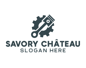 Piston Gear Mechanic logo design