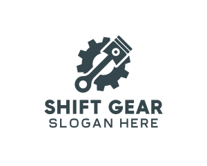 Piston Gear Mechanic logo design