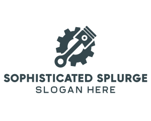 Piston Gear Mechanic logo design