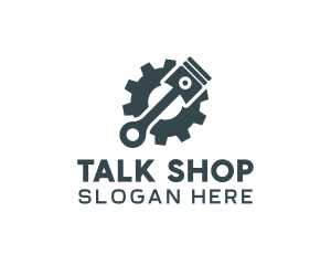 Piston Gear Mechanic logo design