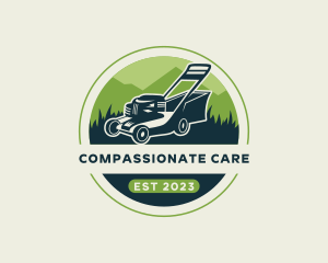 Gardening Lawn Care Mower logo design