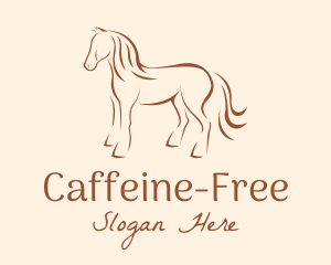 Brown Horse Silhouette logo design