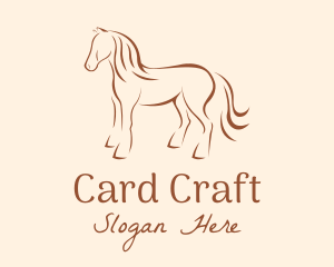 Brown Horse Silhouette logo design