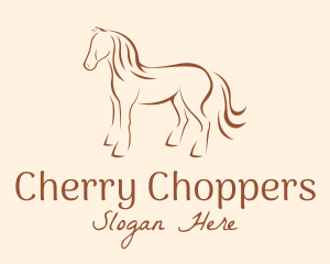 Brown Horse Silhouette logo design