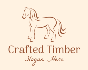 Brown Horse Silhouette logo design