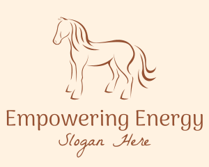 Brown Horse Silhouette logo design