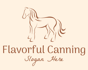 Brown Horse Silhouette logo design