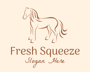 Brown Horse Silhouette logo design