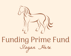 Brown Horse Silhouette logo design