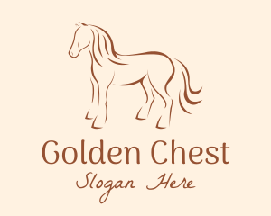 Brown Horse Silhouette logo design