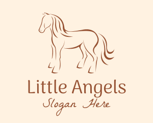 Brown Horse Silhouette logo design