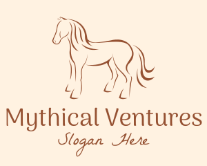 Brown Horse Silhouette logo design