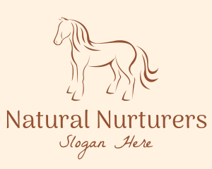 Brown Horse Silhouette logo design